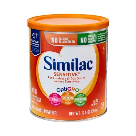 Abbott - Similac Sensitive - 57539 - Infant Formula Similac Sensitive 12.5 oz. Can Powder Iron Lactose Sensitivity