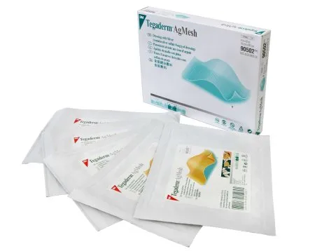 3M - From: 90500 To: 90502 - Tegaderm Ag Silver Mesh Dressing Tegaderm Ag 4 X 8 Inch Rectangle Sterile