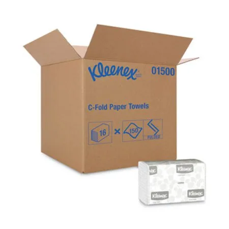 Kleenex - Kcc-01500 - C-Fold Paper Towels, 1-Ply, 10.13 X 13.15, White, 150/Pack, 16 Packs/Carton