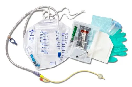 Medline - Dynd11008 - Indwelling Catheter Tray Medline Closed System / Foley 18 Fr. Silicone Elastomer