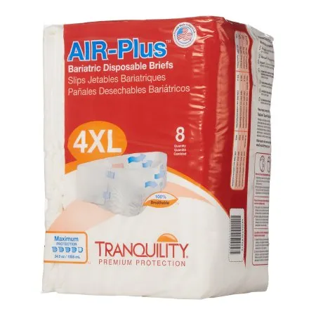 Principle Business Enterprises - Tranquility AIR-Plus Bariatric - 2195 - Unisex Adult Incontinence Brief Tranquility AIR-Plus Bariatric 4 to 5X-Large Disposable Heavy Absorbency