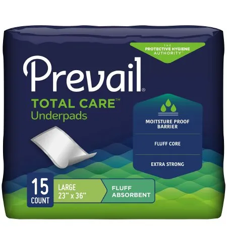 First Quality - Prevail - From: UP-100 To: UP-425 -  Total Care Disposable Underpad  Total Care 30 X 36 Inch Polymer Heavy Absorbency