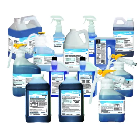 Lagasse - Diversey Virex II 256 - DVO04332 - Diversey Virex II 256 Surface Disinfectant Cleaner Quaternary Based Manual Pour Liquid Concentrate 1 gal. Jug Mint Scent NonSterile