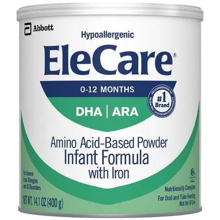 Abbott - EleCare - 55251 - Infant Formula EleCare 14.1 oz. Can Powder Iron Food Allergies