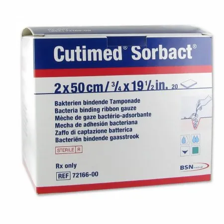 BSN Medical - Cutimed Sorbact - 7216606 - Antimicrobial Mesh Dressing Cutimed Sorbact 4/5 X 19-7/10 Inch Ribbon Sterile