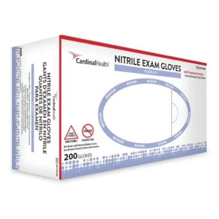 Cardinal - FLEXAL Nitrile - 88TN02S -  Exam Glove  Small NonSterile Nitrile Standard Cuff Length Textured Fingertips Blue Chemo Tested