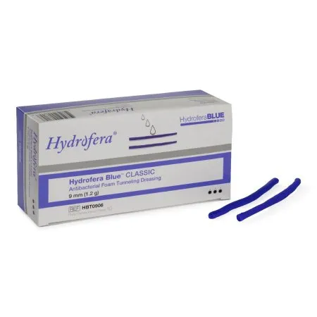 Hydrofera - HBT0906 - BLUE Classic Antibacterial Foam Dressing BLUE Classic 9 mm Diameter Without Border Without Film Backing Nonadhesive Rope Sterile