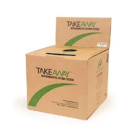 Sharps Compliance - TakeAway Recovery System - 17100 - Mailback Medication Return Container TakeAway Recovery System 10 Gallon  14 L X 14 W X 11.875 H Inch  Cardboard