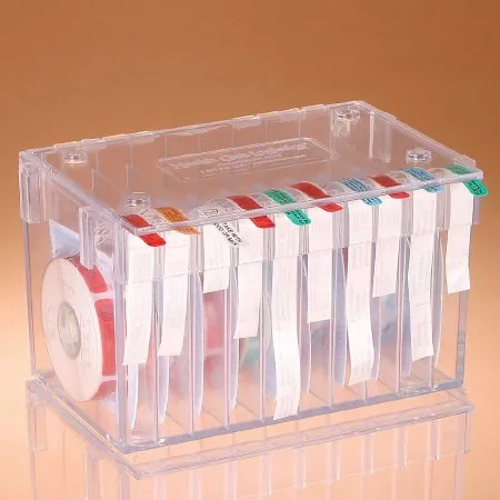 Apothecary Products - Stack-N-Connect - 40993 - Label Dispenser Stack-n-connect 4.38 X 4.75 X 15.75 Inch Wall Mount Manual Pull Clear, Polystyrene Plastic For Use With Medication Labels