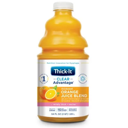 Kent Precision Foods - Thick-It Clear Advantage - B477-A5044 - Thickened Beverage Thick-It Clear Advantage 64 oz. Bottle Orange Flavor Liquid IDDSI Level 2 Mildly Thick