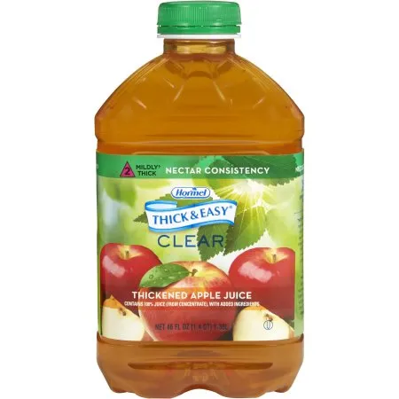 Hormel Food - Thick & Easy - 28876 - s  Thickened Beverage  46 oz. Bottle Apple Flavor Liquid IDDSI Level 2 Mildly Thick