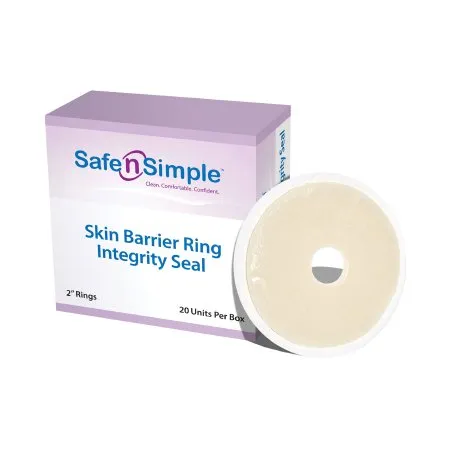 Safe n Simple - SNS68002 - Safe n'Simple Integrity Skin Barrier Ring Safe n'Simple Integrity Moldable Standard Wear Adhesive without Tape Without Flange Universal System Hydrocolloid 2 Inch Diameter