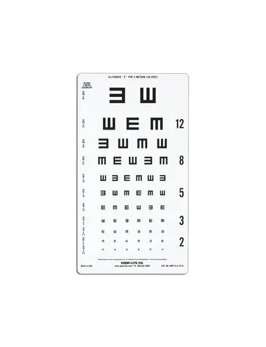 Good-Lite - 800714 - Eye Chart Good-lite 10 Foot Distance Acuity Test