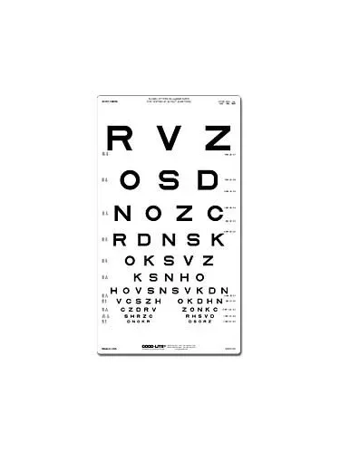 Good-Lite - 800740 - Eye Chart Good-lite 10 Foot Distance Acuity Test