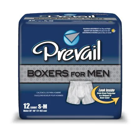 First Quality - PBM-512 - Prevail Boxers for Men, size medium, fits waist 28" - 40".