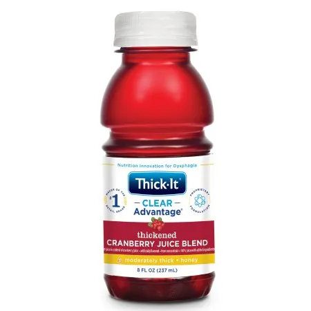 Kent Precision Foods - Thick-It Clear Advantage - B461-L9044 - Thickened Beverage Thick-It Clear Advantage 8 oz. Bottle Cranberry Flavor Liquid IDDSI Level 3 Moderately Thick/Liquidized