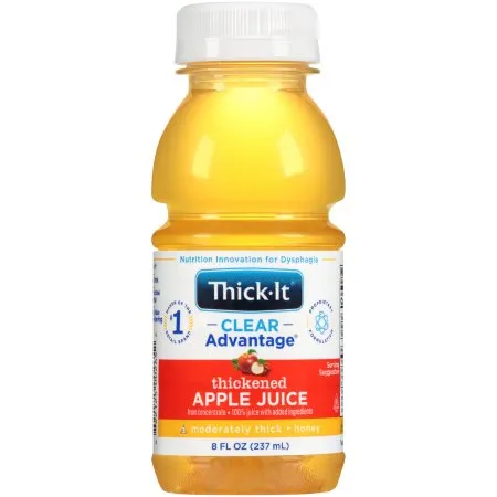 Kent Precision Foods - Thick-It Clear Advantage - B457-L9044 - Thick It Clear Advantage Thickened Beverage Thick It Clear Advantage 8 oz. Bottle Apple Flavor Liquid IDDSI Level 3 Moderately Thick/Liquidized