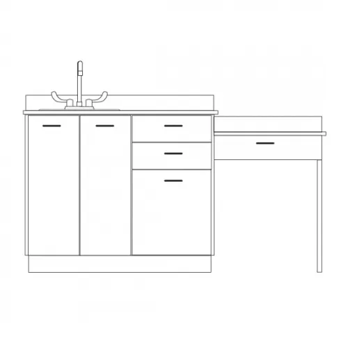 Clinton Industries - 8042-99 - cabinet/desk/sink combo
