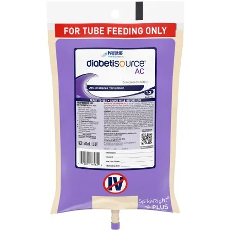 Nestle - Diabetisource AC - 10043900365838 - Tube Feeding Formula Diabetisource AC Unflavored Liquid 1500 mL Ready to Hang Prefilled Container