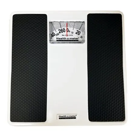 Health O Meter Professional - Health O Meter - 100LB -  Floor Scale  Dial Display 270 lbs. Capacity Black / White Analog