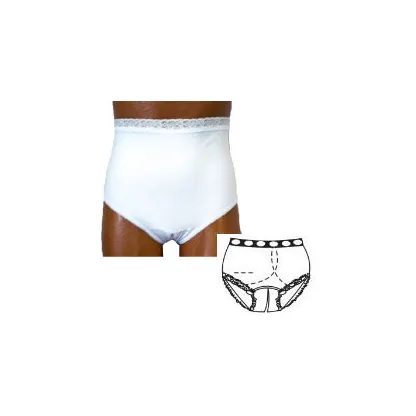 Team Options - 81204xxxll - Options Ladies' Basic With Built-In Barrier/Support, White, Left-Side Stoma, Xxx-Large, Hips 49"-51"