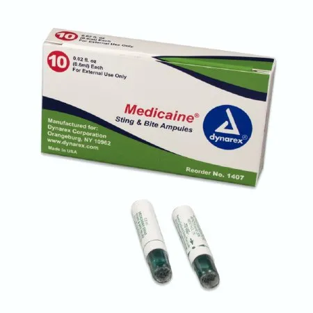 Dynarex - Medicaine - 1407 - Sting and Bite Relief Medicaine Topical Swab 6 mL Ampule