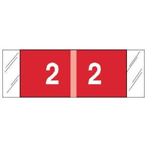 Tabbies - Col R Tab - 11852 - Pre-Printed Label Col R Tab Chart Tab Red 2|2 White Numeric 1/2 X 1-1/2 Inch