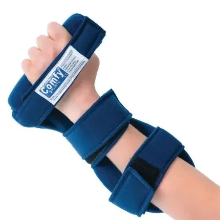 Patterson medical - Comfy Grip - 56482702 - Hand Contracture Orthosis Comfy Grip Headliner Fabric Left Hand Navy Blue Medium