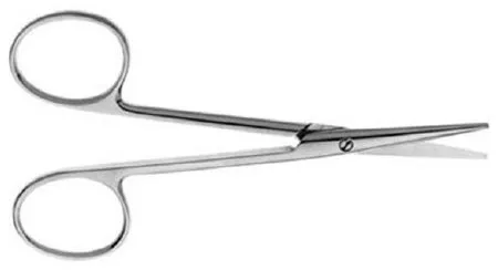 V. Mueller - OA5710 - Strabismus Scissors Knapp Surgical Grade Slightly Curved Blunt Tip / Blunt Tip