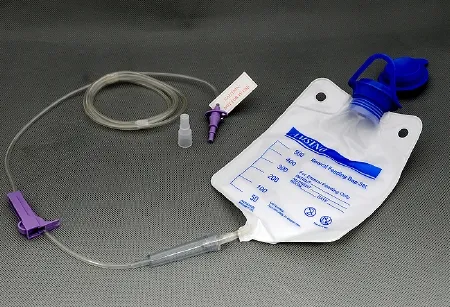 Amsino International - E-0500M - Alcor Amsure Enteral Feeding Bag With Pre-Attached Pump Set And Magnet 500 Ml