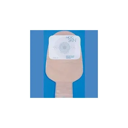 Cymed - From: 81300 To: 81338V - MicroSkin Colostomy Pouch MicroSkin One Piece System 11 Inch Length Up to 1 3/4 Inch Stoma Drainable Flat  Trim to Fit
