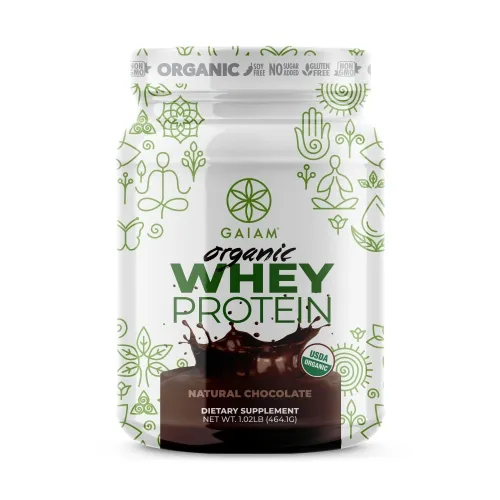 Gaiam - 814577022880 - Organic Whey Protein Natural Chocolate