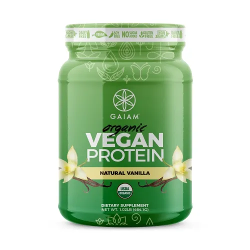 Gaiam - 814577022903 - Organic Vegan Protein Natural Vanilla