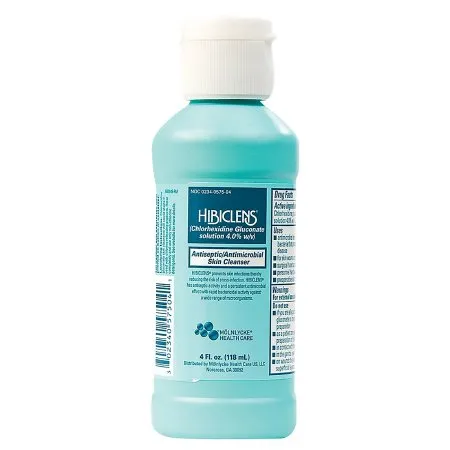 MOLNLYCKE HEALTH CARE - Hibiclens - 57504 - Molnlycke  Antiseptic / Antimicrobial Skin Cleanser  4 oz. Bottle 4% Strength CHG (Chlorhexidine Gluconate) NonSterile
