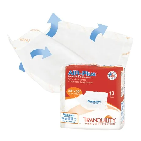 Principle Business Enterprises - Tranquility AIR-Plus - 2710 - Disposable Underpad Tranquility AIR-Plus 30 X 36 Inch Powersorb Material Heavy Absorbency