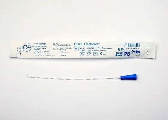 Cure Medical - P8 - Cure CatheterUrethral Catheter Cure Catheter Straight Tip Uncoated PVC 8 Fr. 10 Inch