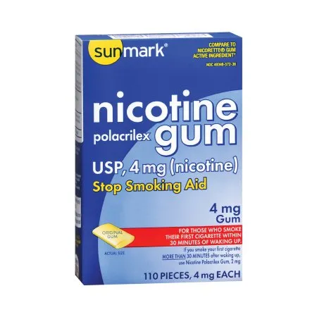 McKesson - sunmark - 49348057236 - Stop Smoking Aid sunmark 4 mg Strength Gum