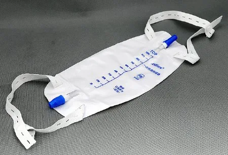 Amsino - AMSure - AS306N -  Urinary leg bag, medium, 600mL, anti reflux, push pull drain port with two straps, sterile fluid pathway.