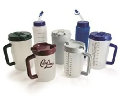 Care Line - Whirley-DrinkWorks! - 0060497 - Graduated Drinking Mug Whirley-DrinkWorks! 20 oz. Clear Cup / Granite Lid Plastic Reusable