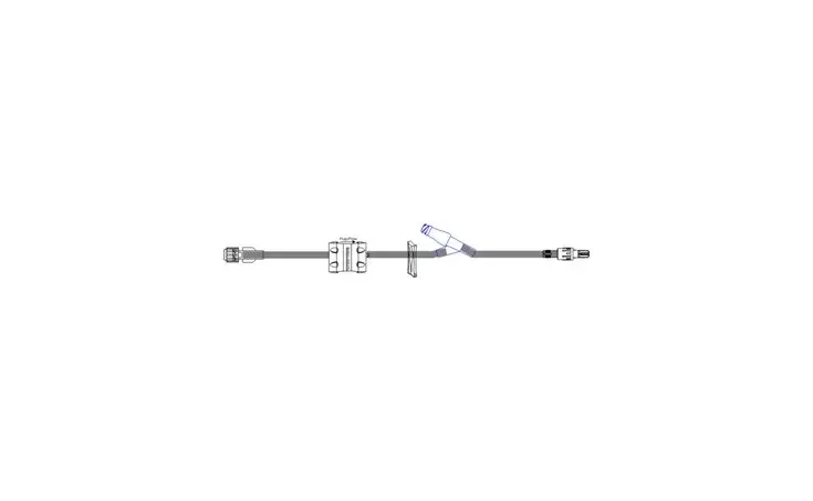 Icu Medical - B98034 - IV Extension Set Needle-Free Port 19 Inch Tubing Without Filter