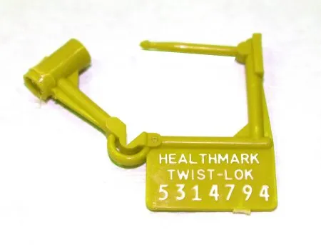Healthmark Industries - Twist-Loks - 5224YL - Tamper Evident Seal Twist-Loks Numbered Yellow Plastic 1 Inch