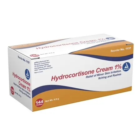 Dynarex - 1137 - Itch Relief Dynarex 1% Strength Cream 0.9 Gram Individual Packet