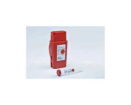 Cardinal Health - 8303SA - Transportable Flip Top Disposal Container, 1 Qt, Red, 8&frac34;"H x 2&frac12;"D x 4&frac12;" W, 20/cs (Continental US Only)