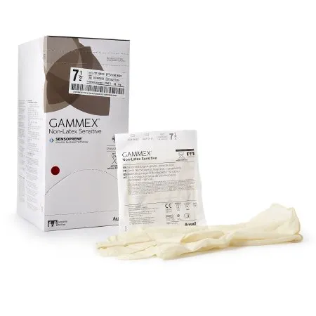 Ansell Healthcare - GAMMEX Non-Latex Sensitive - 20277275 - Ansell GAMMEX Non Latex Sensitive Surgical Glove GAMMEX Non Latex Sensitive Size 7.5 Sterile Polychloroprene Standard Cuff Length Micro Textured Cream Chemo Tested