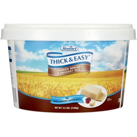 Hormel Foods - Thick & Easy Pureed Bread Mix - 48862 - Food and Beverage Thickener Thick & Easy Pureed Bread Mix 4.5 lbs. Tub Bread Mix Flavor Powder IDDSI Level 0 Thin