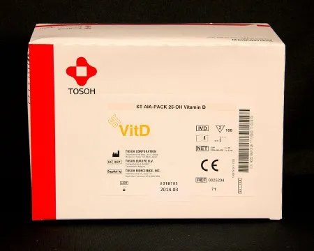 Tosoh Bioscience - ST AIA-Pack - 025234 - Reagent ST AIA-Pack Immunoassay / Nutritional Assessment 25-hydroxyvitamin D (Vitamin D) For AIA Automated Immunoassay Systems 100 Tests 20 Cups X 5 Trays