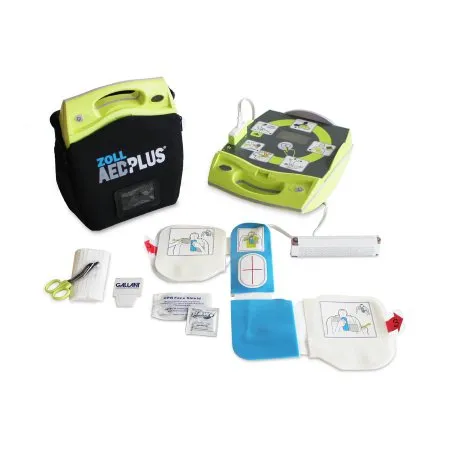 Zoll Medical - 22800810102011010 - AED Plus, PS Series, ECG ON, w/ PA CVR, LCD, No Voice Recording, PlusRX, DMST