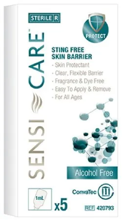 Convatec - From: 420793 To: 420796  Sensi Care Sting Free Skin Barrier Applicator Sensi Care Sting Free Silicone Based Compound Individual Packet Sterile
