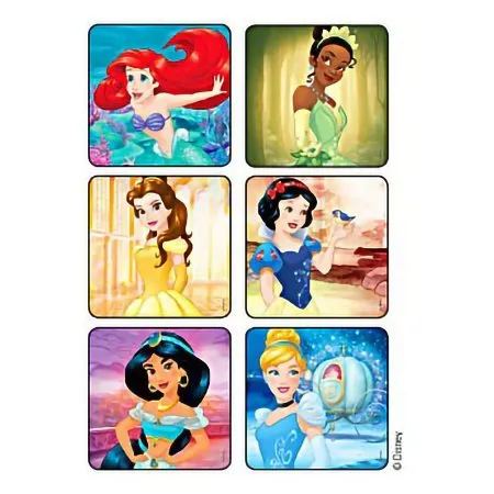 Medibadge - Disney - 1410 - Disney 75 Per Roll Princesses New Classics Sticker 2-1/2 Inch
