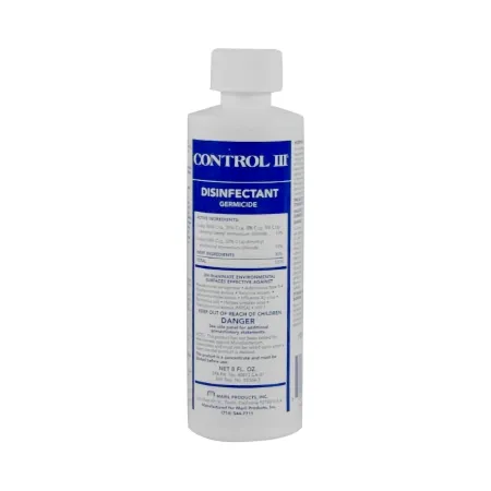 Maril Products - Control III Disinfectant Germicide - C3DISH - Control III Disinfectant Germicide Surface Disinfectant Cleaner Quaternary Based Manual Pour Liquid Concentrate 8 oz. Bottle Benzaldehyde Scent NonSterile